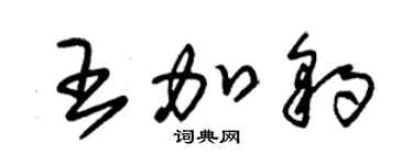 朱錫榮王加豹草書個性簽名怎么寫