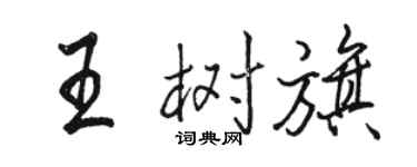 駱恆光王樹旗行書個性簽名怎么寫