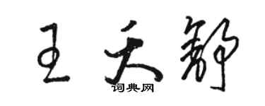 駱恆光王夭舒草書個性簽名怎么寫