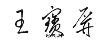 駱恆光王寶屏草書個性簽名怎么寫