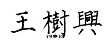何伯昌王樹興楷書個性簽名怎么寫