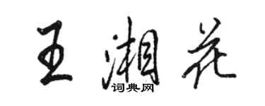 駱恆光王湘花行書個性簽名怎么寫