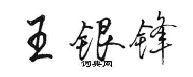 駱恆光王銀鋒行書個性簽名怎么寫