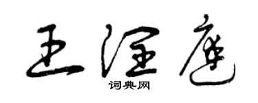 曾慶福王潤庭草書個性簽名怎么寫