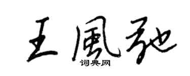 王正良王風弛行書個性簽名怎么寫