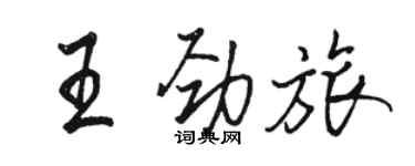 駱恆光王勁旅行書個性簽名怎么寫