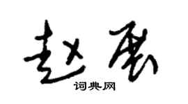 朱錫榮趙展草書個性簽名怎么寫