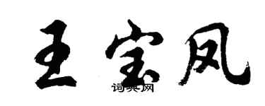 胡問遂王寶鳳行書個性簽名怎么寫