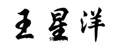 胡問遂王星洋行書個性簽名怎么寫