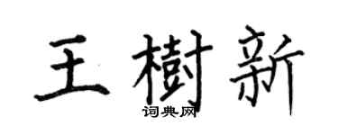 何伯昌王樹新楷書個性簽名怎么寫