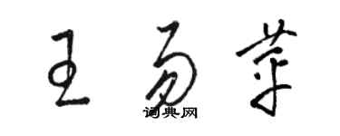 駱恆光王易苹草書個性簽名怎么寫