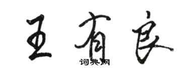 駱恆光王有良行書個性簽名怎么寫