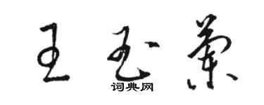 駱恆光王玉蘭草書個性簽名怎么寫