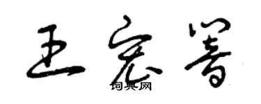 曾慶福王宏響草書個性簽名怎么寫