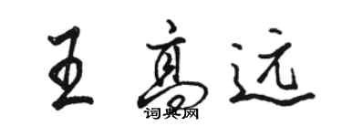 駱恆光王高遠行書個性簽名怎么寫