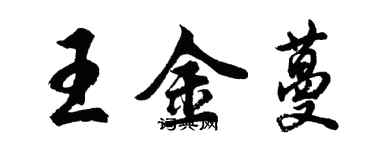 胡問遂王金蔓行書個性簽名怎么寫