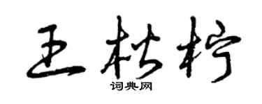 曾慶福王楷檸草書個性簽名怎么寫