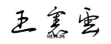 曾慶福王憲雲草書個性簽名怎么寫