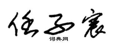 朱錫榮任子宸草書個性簽名怎么寫