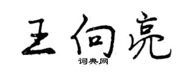 曾慶福王向亮行書個性簽名怎么寫