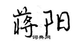 曾慶福蔣陽行書個性簽名怎么寫