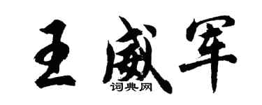 胡問遂王威軍行書個性簽名怎么寫