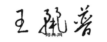 駱恆光王麗普草書個性簽名怎么寫