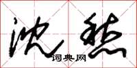 朱錫榮沈愁草書怎么寫