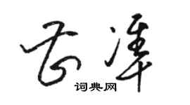 駱恆光曹準草書個性簽名怎么寫