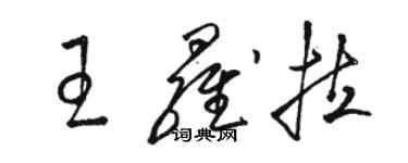 駱恆光王羅拉草書個性簽名怎么寫