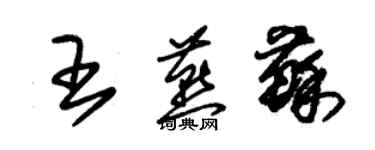 朱錫榮王燕蘇草書個性簽名怎么寫