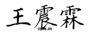 丁謙王震霖楷書個性簽名怎么寫