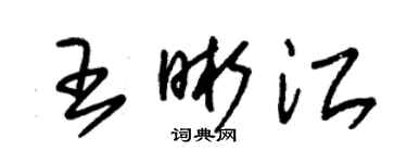 朱錫榮王晰江草書個性簽名怎么寫