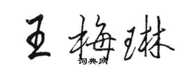 駱恆光王梅琳行書個性簽名怎么寫