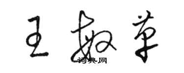 駱恆光王敏革草書個性簽名怎么寫