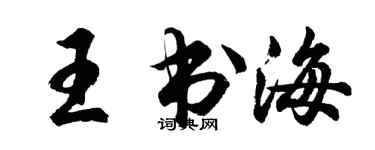 胡問遂王書海行書個性簽名怎么寫