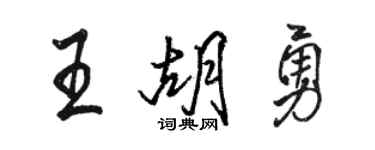 駱恆光王胡勇行書個性簽名怎么寫
