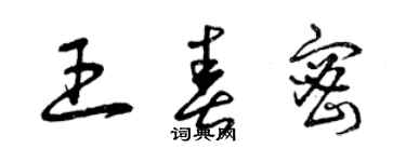 曾慶福王春密草書個性簽名怎么寫