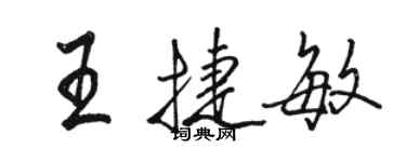 駱恆光王捷敏行書個性簽名怎么寫