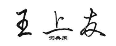 駱恆光王上友行書個性簽名怎么寫