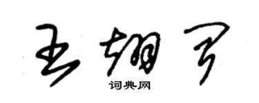 朱錫榮王翊聞草書個性簽名怎么寫