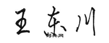 駱恆光王東川行書個性簽名怎么寫