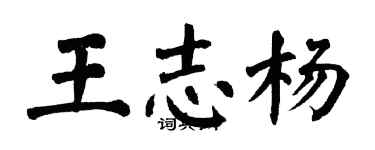 翁闓運王志楊楷書個性簽名怎么寫