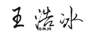 駱恆光王浩冰行書個性簽名怎么寫