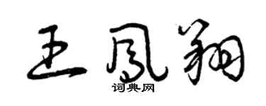 曾慶福王鳳翔草書個性簽名怎么寫