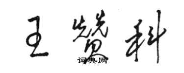 駱恆光王贊科草書個性簽名怎么寫