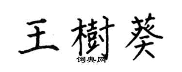 何伯昌王樹葵楷書個性簽名怎么寫