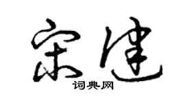 曾慶福宋健草書個性簽名怎么寫