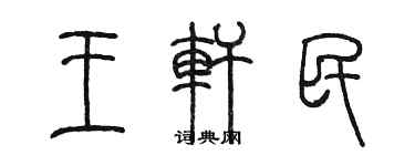 陳墨王軒民篆書個性簽名怎么寫