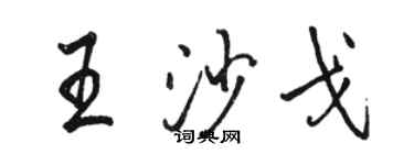 駱恆光王沙戈行書個性簽名怎么寫